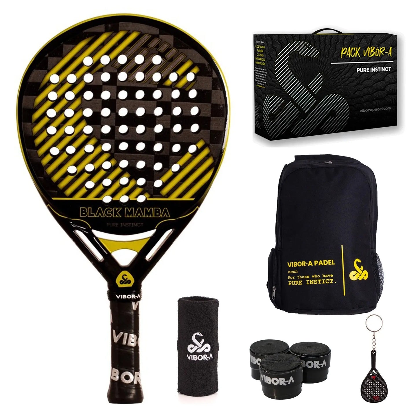 VIBOR-A BLACK MAMBA EVO PRO BLACK PADEL RACKET PACK VIBOR-A