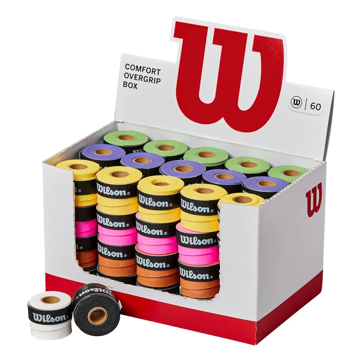 WILSON BOX OF 60 COLOR OVERGRIPS WILSON
